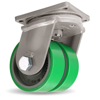 MAX DUTY 12X3 POLY ON IRON DUAL WHEEL SWIVEL CASTER