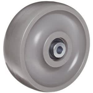 5"x2" SOLID ELASTOMER WHEEL WITH BALL BEARINGS