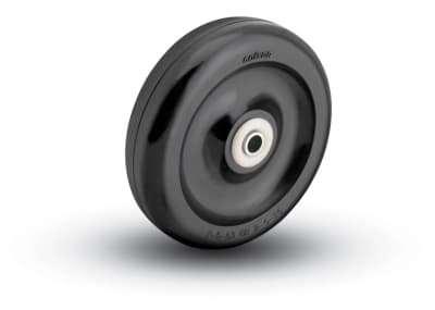 3-1/2" HARD BLACK PLASTIC WHEEL WITH BALL BEARINGS