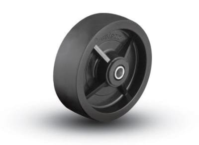 5"X2" HARD BLACK PLASTIC WHEEL WITH BALL BEARINGS
