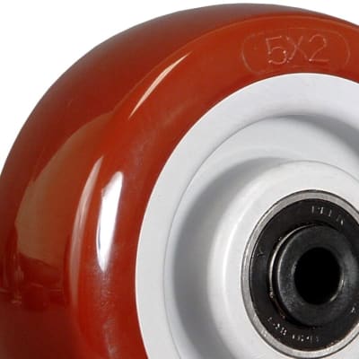 4" POLY ON POLY WHEEL WITH BALL BEARINGS