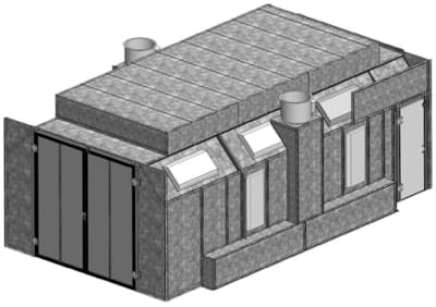 NorAM Spray Booth Side Down With Plenum