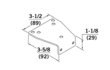669G Parallel Arm Bracket For 5 in. x 2-1/8 in. Door Closer, Aluminum Finish