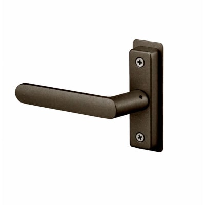 Adams Rite Deadlatch Left Hand Straight Lever Handle In Dark Bronze Finish