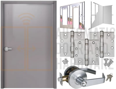 Armasteel 4068 48 in. x 80 in. LHR 18 Gauge Galvanealed Commercial Steel Door With Polystyrene Core and Slip On Drywall Knock Down Frame, Includes Heavy Duty Butt Hinges and Cylindrical Lock