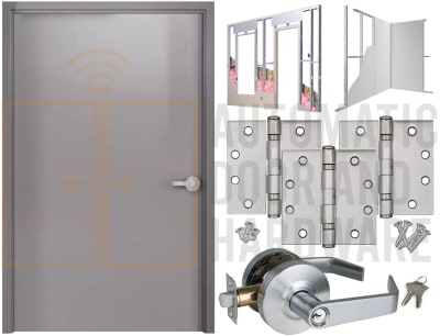 Armasteel 4068 48 in. x 80 in. RHR 18 Gauge Galvanealed Commercial Steel Door With Polystyrene Core and Slip On Drywall Knock Down Frame, Includes Heavy Duty Butt Hinges and Cylindrical Lock