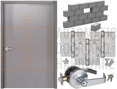 Armasteel 4068 48 in. x 80 in. LHR 18 Gauge Galvannealed Steel Door With Polystyrene Core and Masonry Brick Or Block Wall Knock Down Frame, Includes Heavy Duty Butt Hinges and Cylindrical Lock