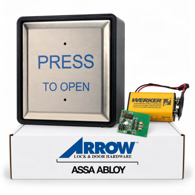 Arrow 7800WSTR 6" x 6" Square Wall Switch With "Press To Open" and 433MHz Transmitter