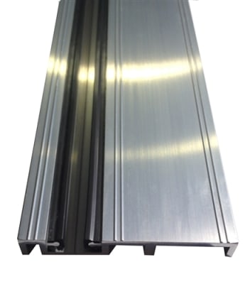 4 Foot Length 4 inch Wide Aluminum Threshold With Bottom Guide Cap For Horton Profiler 2000 / 2000B Belt / 2003 Belt Drive / 2001 Heavy Duty Belt Drive Automatic Sliding Door