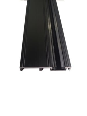 4 Foot Length 4 inch Wide Dark Bronze Threshold With Bottom Guide Cap For Horton Profiler 2000 / 2000B Belt / 2003 Belt Drive / 2001 Heavy Duty Belt Drive Automatic Sliding Door