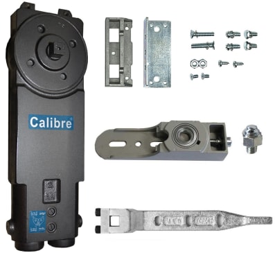 Calibre Overhead Concealed Closer Kit With End Load Arm and Threshold Mount Bottom Pivot Set