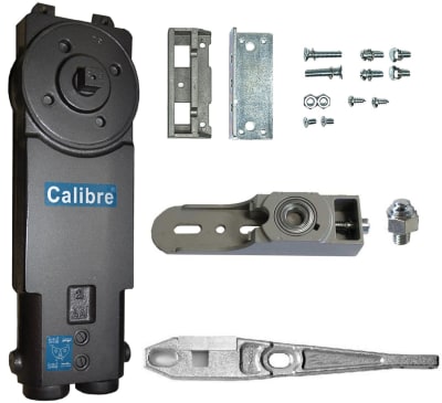 Calibre Overhead Concealed Closer Kit With Side Load Arm and Threshold Mount Bottom Pivot Set