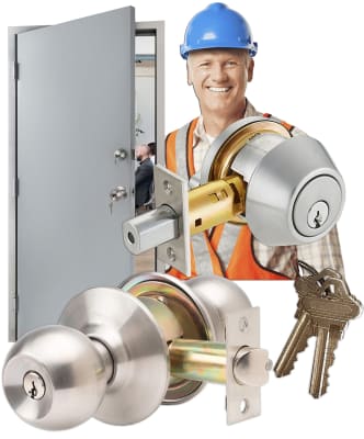 Commercial Entrance Door Knob and Deadbolt