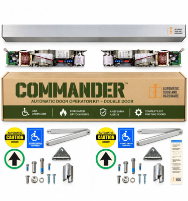 Commander Dual Commercial Low Energy Automatic Door Opener â€“ ADA Compliant, UL/cUL 3-Hour Fire Rated, ANSI/BHMA A156.19 â€“ Double Door Operator