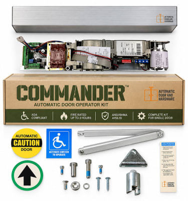 Commander Commercial Low Energy Automatic Door Opener â€“ ADA Compliant, UL/cUL 3-Hour Fire Rated, ANSI/BHMA A156.19 â€“ Single Door Operator