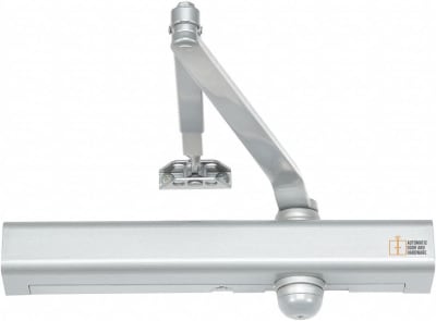 Construction Pro Hardware Super Swing Grade 1 Aluminum Commercial Door Closer With Safe Close Power Adjustment and Anti Slam Open Feature, UL Listed, ADA Compliant, Fire Rated