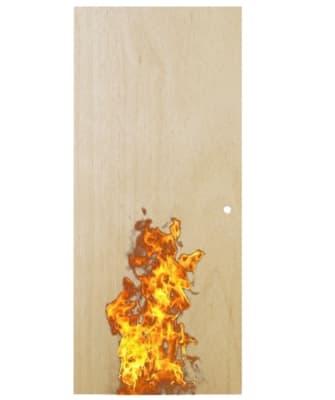 Commercial 3 ft x 7 ft (36 in x 84 in) Machined Natural Birch Veneer Solid Particle Core Wood Door with 20 Minute Fire Rating, Hinge Prep, and 161 Cylindrical Lock Prep