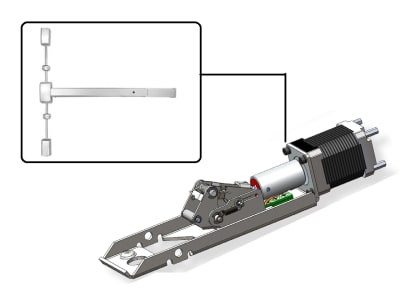 Cal Royal A2260V Series Style Surface Vertical Rod Exit Device Motorized Latch Retraction Kit