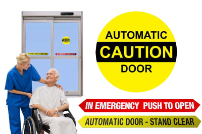 BWN ANSI A156.10 Full Energy Single Slide Automatic Door ANSI A156.10 Sticker Decal Kit