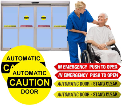 BWN ANSI A156.10 Full Energy Bi-Part Automatic Sliding Door ANSI A156.10 Sticker Decal Kit