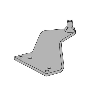 Doromatic Auxiliary Shoe For 6-3/4 in. x 2-3/8 in. Doromatic Commercial Door Closer, Aluminum Finish