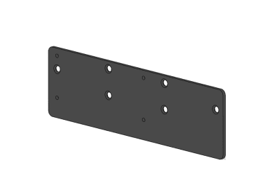 Doromatic Back Plate For 6-3/4 in. x 2-3/8 in. Doromatic Commercial Door Closer, Dark Bronze Finish