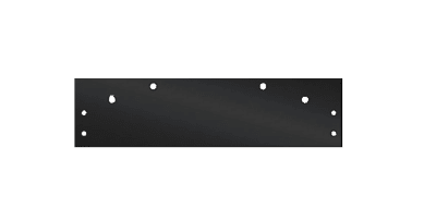 Top Jamb Installation Mounting Plate For Frames Where Vertical Closer Body Placement Can Be Centered On Door Frame, Black Finish For Entry Systems ES4100 Surface Mount Door Closer