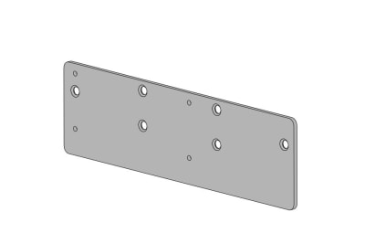 Falcon Back Plate For 6-3/4 in. x 2-3/8 in. Falcon Commercial Door Closer, Aluminum Finish