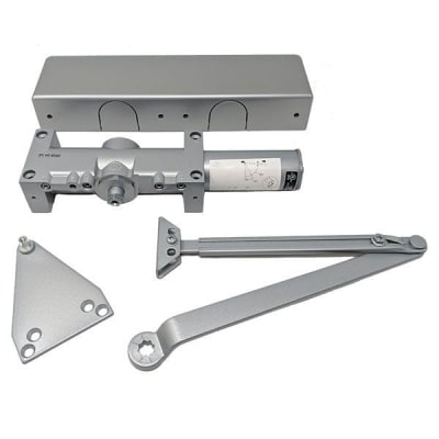 Falcon 6-3/4 in. x 2-3/8 in. Commercial Door Closer, Adjustable Spring Size 1-6, Aluminum Finish