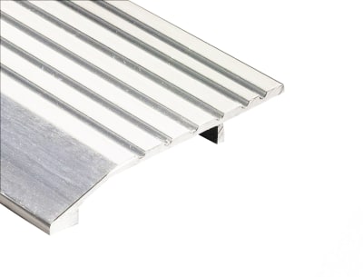 Heavy Duty 4 inch Wide x 1/2 inch Tall Aluminum Half Saddle Threshold for Commercial Applications, Dark Bronze Anodized, Made In USA, Specify Size