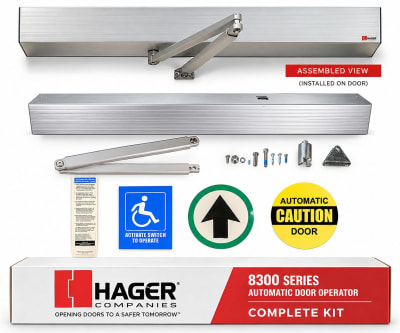 Hager 8300 Series ADA Automatic Door Opener â€“ Commercial Low Energy Power Operator â€“ Single Door
