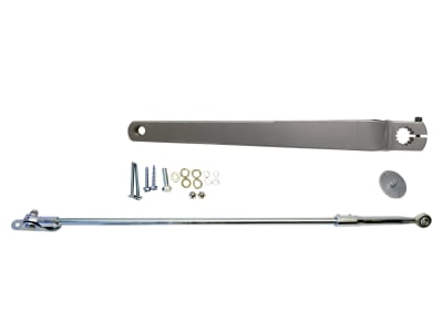 Horton EasyAccess Series 7100 Surface Applied 14 Tooth Outswing Arm With Connecting Rod, Clear Finish