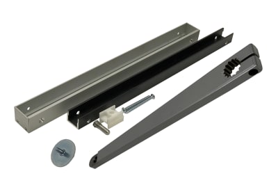 Horton HD-Swing Series 4100 Full Power Surface Applied 14 Tooth Inswing Straight  Arm, Door Mounted Track, and Slide Block, Clear Finish