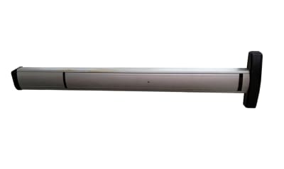 Kawneer Surface Mount Push Bar, 7-3/4 in. Tall x 1-7/16 in. Head, With Dogging Feature, For 36 in. Commercial Glass Door, Clear Finish