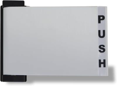 Kawneer Storefront Door Push To The Right Exit Paddle Handle, Aluminum Finish