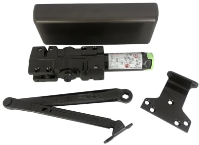 LCN 5 in. x 2-1/4 in. Heavy Duty Hydraulic Door Closer, Tri Pack Arm, Adjustable Spring Size 1 To Size 6, Adjustable Closing and Backcheck Speed, Dark Bronze Finish