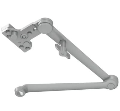 LCN T Handle Hold Open Arm With Built In Door Stop For 5 in. x 2-1/4 in. Door Closer, Aluminum Finish