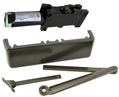 LCN 6 in. x 2-1/2 in. Commercial Hydraulic Door Closer With Regular Arm, Adjustable Spring Size 1 To Size 5, Adjustable Closing and Backcheck Speed, Dark Bronze Finish