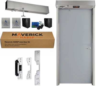Maverick HA8SP Ultra Heavy Duty Automatic Door Opener Package for Existing Hollow Metal Doors with Cylindrical Lock & Electric Strike