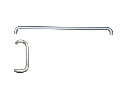 Old Castle Commercial Door 8-1/2 in. Pull Handle and 33 in. Push Bar Set, Aluminum Finish