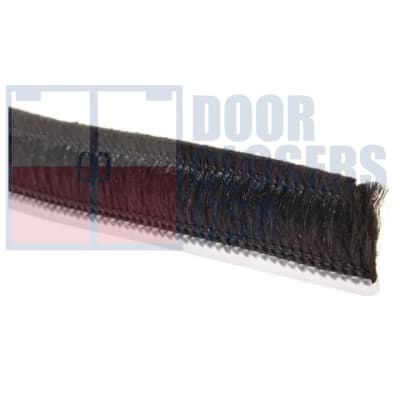 Old Castle Commercial Storefront Door Leading Edge Slide In Weatherstripping, 96 in. Length, Black Finish