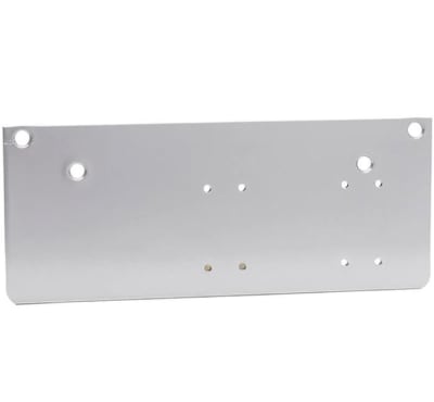 R16837 Parallel Arm Drop Plate Where Door Top Rail Is Less Than 5-1/2 in. For 5 in. x 2-1/4 in. Door Closer, Aluminum Finish