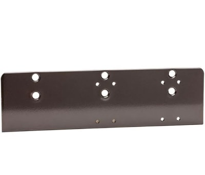 R25111 Top Jamb Back Plate Where Ceiling Is Flush With Frame For 5 in. x 2-1/4 in. Door Closer, Dark Bronze Finish
