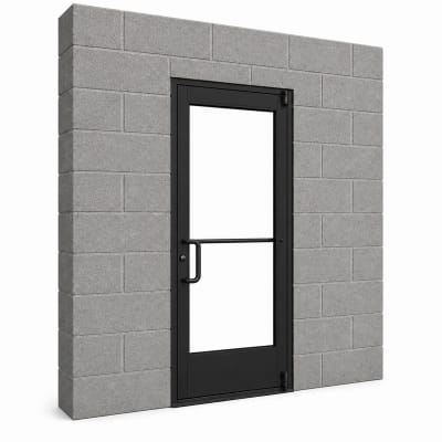 Exterior Commercial Glass Storefront Door For Block Wall, With Entrance Trim Package, (3670) 42 in. x 84 in. Left Hand, Dark Bronze Anodized Finish