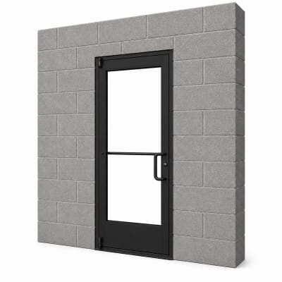 Exterior Commercial Glass Storefront Door For Block Wall, With Entrance Trim Package, (3670) 42 in. x 84 in. Right Hand, Dark Bronze Anodized Finish