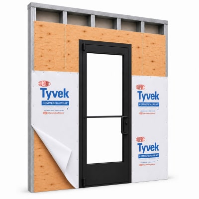 Exterior Commercial Glass Storefront Door For Steel Stud Wall, With Entrance Trim Package, (3670) 42 in. x 84 in. Right Hand, Dark Bronze Anodized Finish