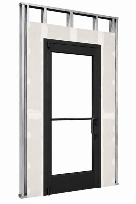 Interior Commercial Glass Door For Steel Stud Wall With Drywall (Butt Installation), With Office Trim Package, (3070) 36 in. x 84 in. Right Hand, Dark Bronze Anodized Finish