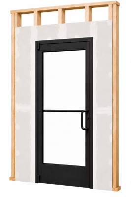 Interior Commercial Glass Door For Wood Stud Wall With Drywall (Butt Installation), With Office Trim Package, (3070) 36 in. x 84 in. Right Hand, Dark Bronze Anodized Finish