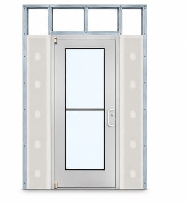 Wide Stile Commercial Aluminum Storefront Door and Frame, High Traffic & Abuse, Interior Metal Stud Wall, 42" x 96" Right Hand, 1" Low-E Glass, Clear Anodized