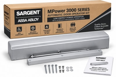 SARGENT MPower 3000 Series Low Energy Automatic Door Opener â€“ ADA Automatic Swing Door Operator with Hydraulic Closer
